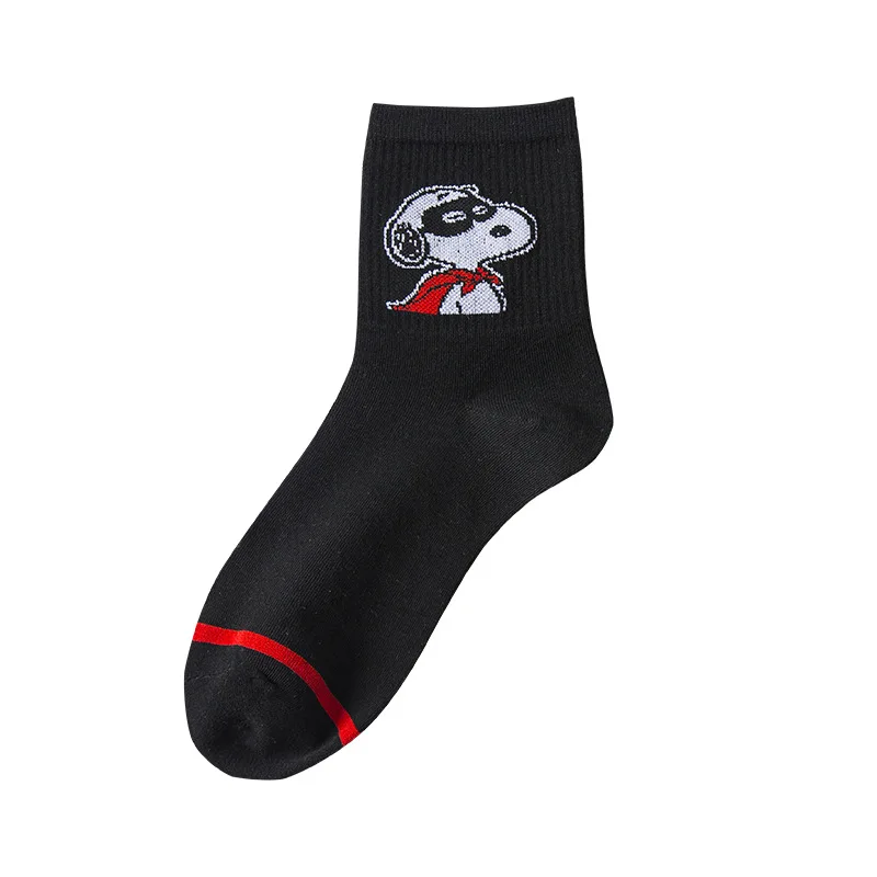 

Популярные удобные носки из серии «Аниме Снупи» с милым мультяшным дизайном для мальчиков и девочек, приятные для кожи, дышащие, впитывающие пот.