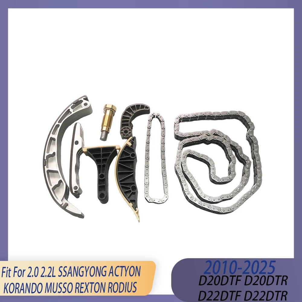 

Rebuild Engine Part Timing Chain Tensioner Set Kit Fit 2.0 2.2 L T D20DT D20DTR D20DTF Diesel For 2010-2025 Ssangyong 6710160000