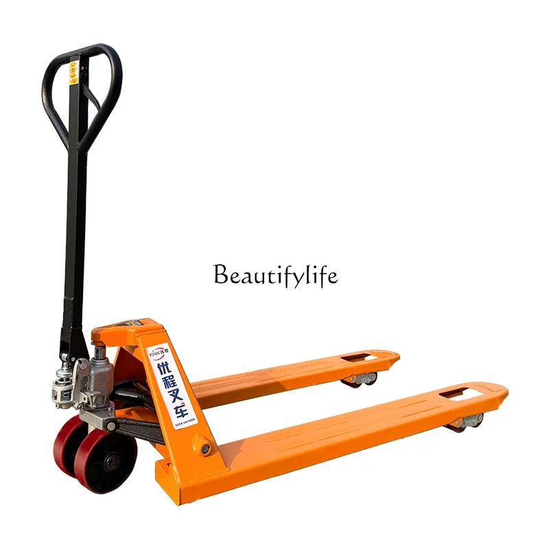 

PJ13Manual hydraulic handling forklift 2 tons 3 tons pallet hand lift stack height loading and unloading truck