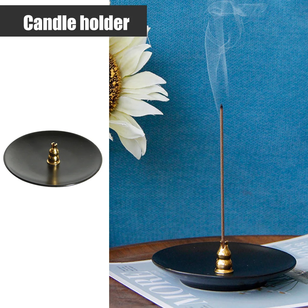 

Round Ceramic Incense Stick Stand Sandalwood Incense Base Home Aroma Tray Holder Bedroom Study Office Decor Relaxing