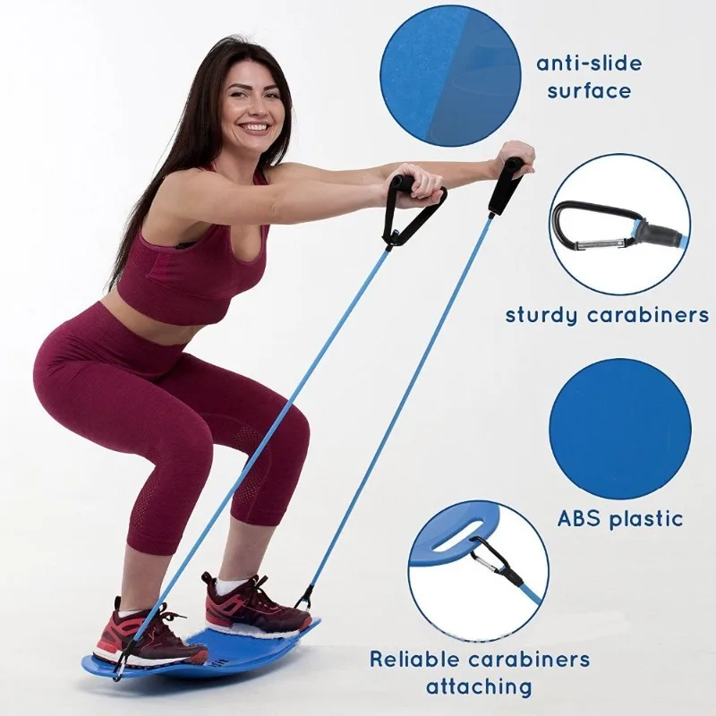 Portable Black Matte Twist Waist Balance Board Yoga Shaping Stretch Trainer Ankle Calf Rehabilitation Fitness Incline Pedal