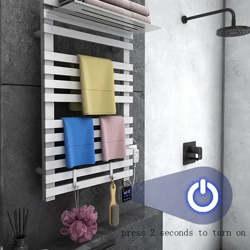 Elektrische Badhanddoek Verwarming Rek Droger Verwarmd Touchscreen, Wifi-Verbinding 220V