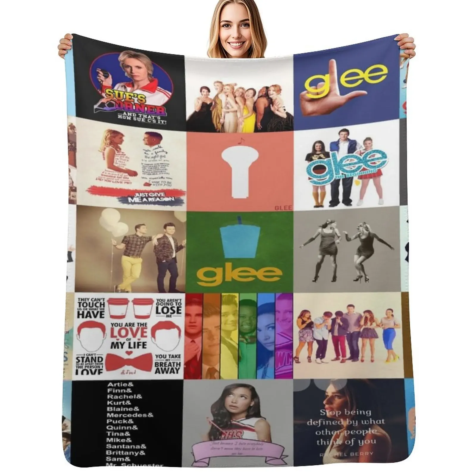

Best Glee Quilt Blanket For Fans Throw Blanket Anti Shedding Soft Fuzzy Blanket for Home