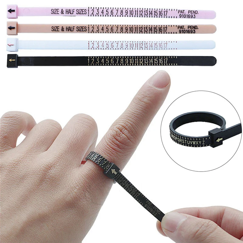 Ring Sizer Measuring Belt Fit UK/US/EU Official Finger Size Gauge Men Women Sizes Ring Meter Jewelry Accessories Reusable Tools