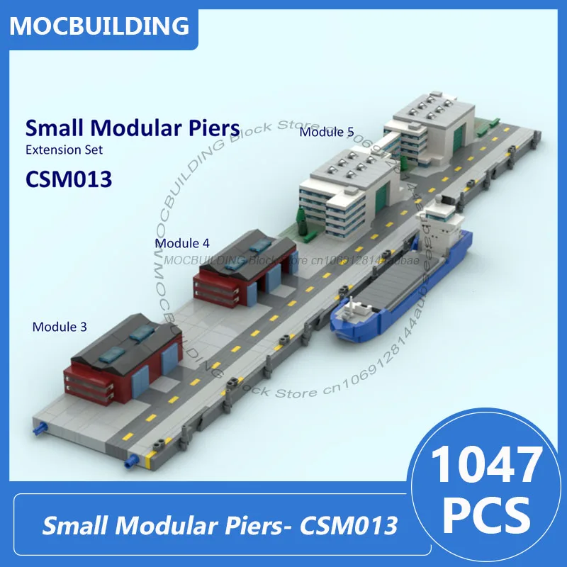 

Small Modular Piers - Extension Set - CSM013 1:500 Scale MOC Building Blocks DIY Assemble Bricks Collection Toys Gifts 1047PCS