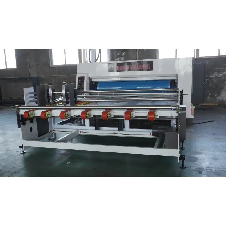 Chain Feeder Carton Printing Slotting Diecutting Machinery 2 Colors Corrugated Pizza Box Flexo Printing Machine