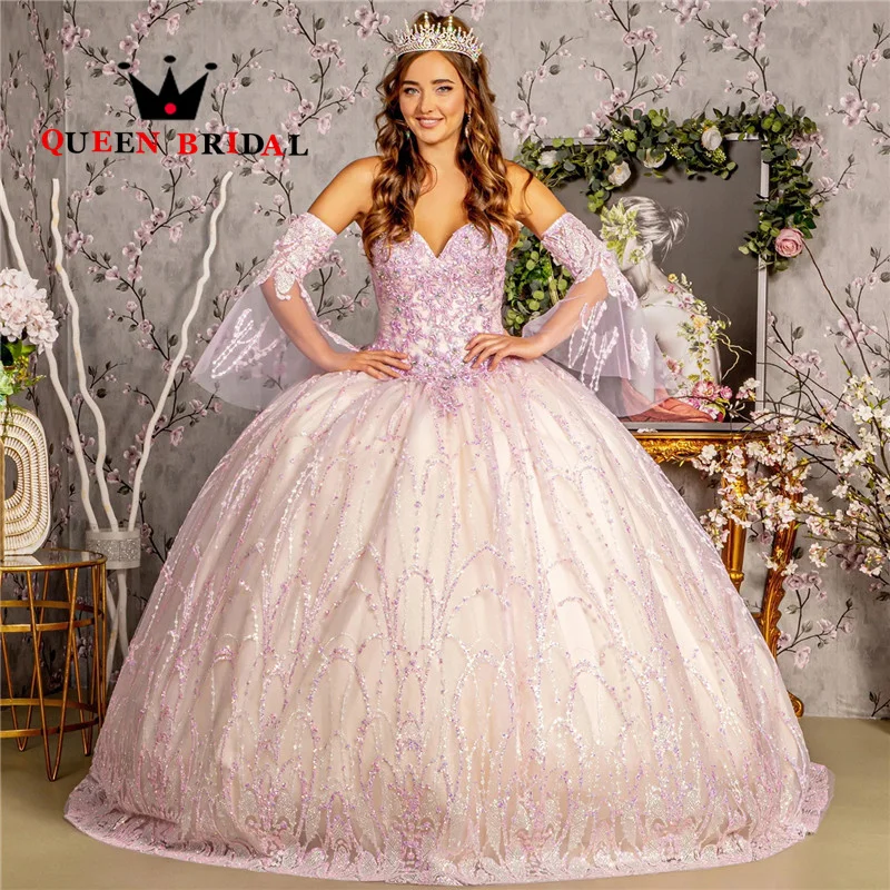 Graceful Sweetheart 2024 Quinceanera Dresses Beading Sequined Lace Backless vestidos de 15 quinceañera Ball Gowns Custom Y69X