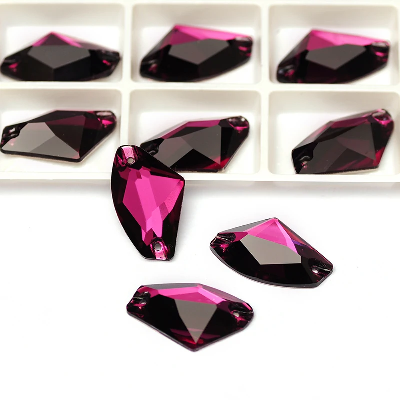 YANRUO 3256 All Sizes Amethyst Galactic Sew On Strass Crystal Rhinestone Flat Back Glass Sewing Stones For Dress