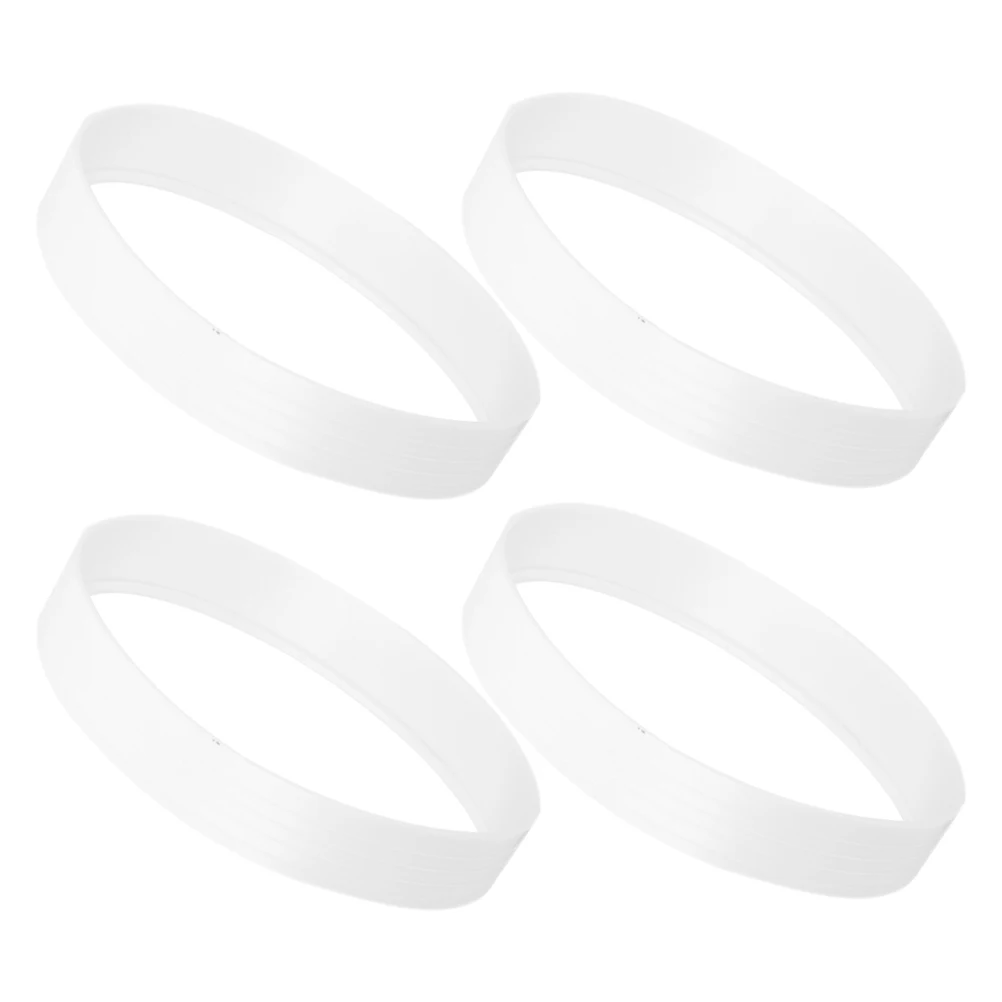 

4pcs Golf Cup Ring White Thickened Plastic Sturdy Durable Portable Practice Tool Fix Green Grass Gaps
