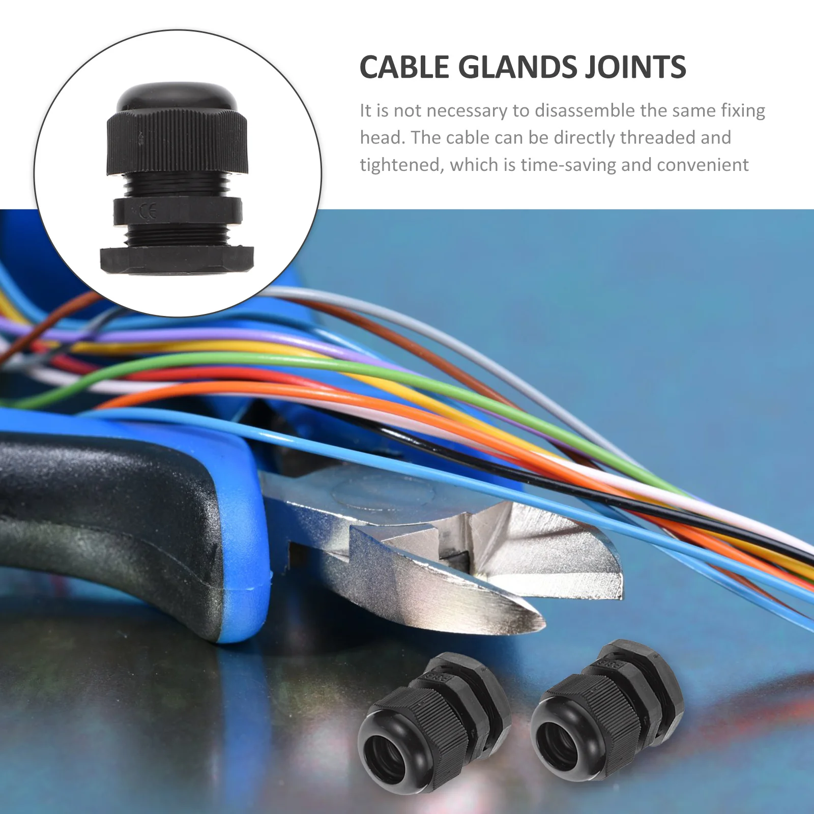 

100Pcs Cable Gland Connector Excellent Wiring Efficiency Safe Convenient Application Cable Gland Strain Relief