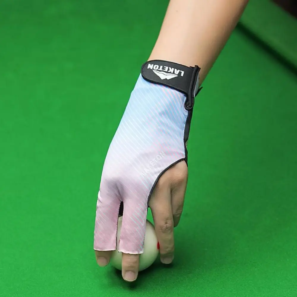 

Three Finger Left Hand Billiards Gloves Left Hand Lightweight Snooker Glove Exposed Finger Unisex Billiard Training Gloves Women