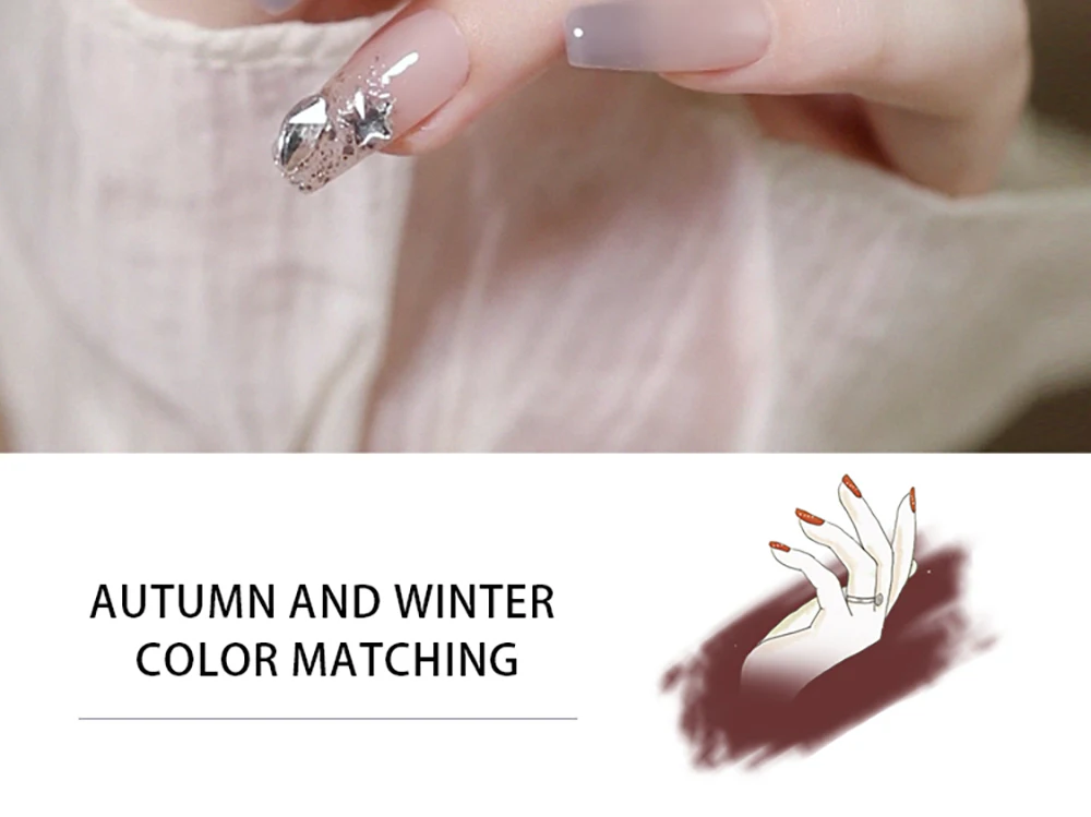 Vendeeni 30 Farben/Set Jelly Transparenter Gel-Nagellack UV Soak-Off Gel-Lack Nude Pink Hautfarben Gel-Lack mit Display – Detail 6