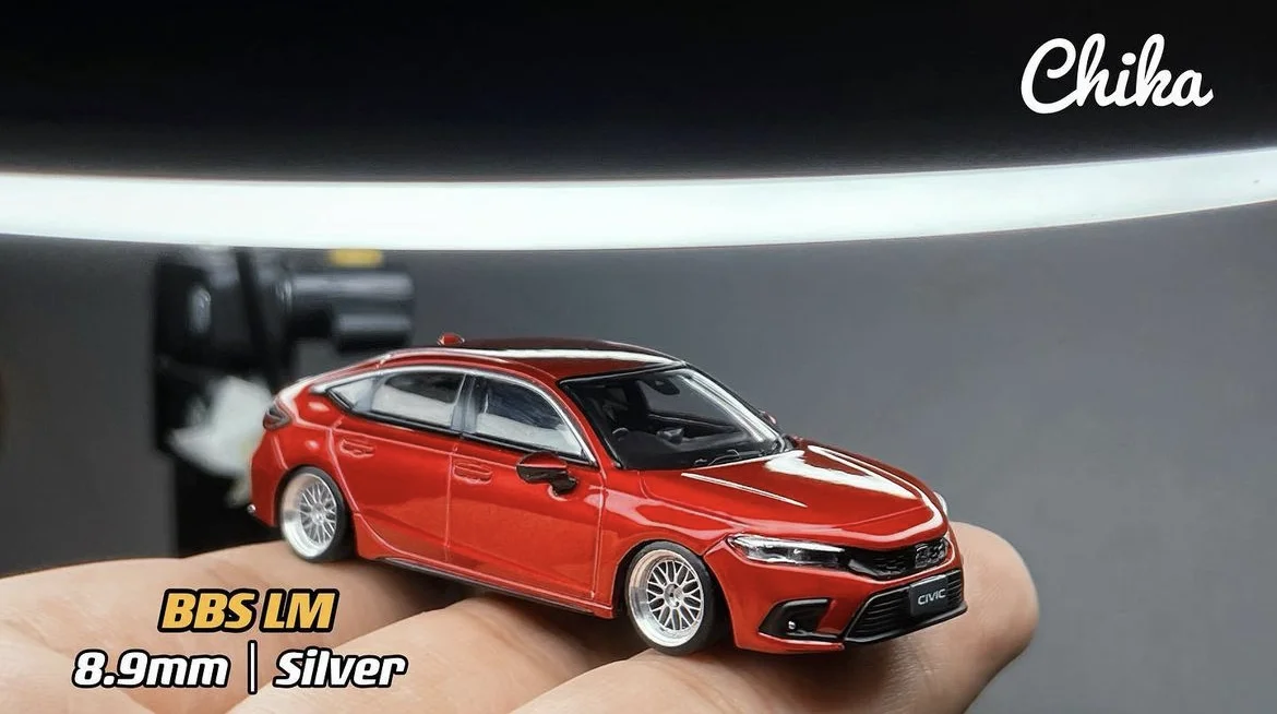 Ruedas de Resina para Modelo de Auto 1/64, Ruedas Modificadas Chika de 9mm, Ruedas BBS LM VSXX Stance