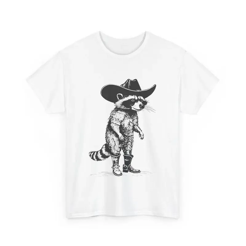 Raccoon Cowboy T shirt Hat
