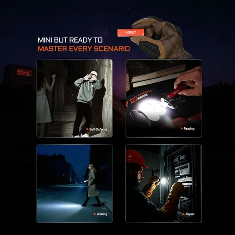 ACEBEAM Keylite 500 EDC фонарь с высокой яркостью и компактным дизайном — детальный вид товара