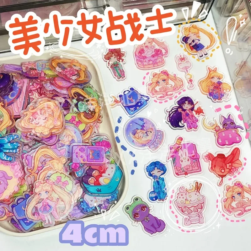 

Акриловая нашивка с изображением аниме-персонажа Сейлор Мун, двойная прозрачная, 1/2/4/6/8 см, ручная работа, DIY, PP-клипсы, брелок, аксессуар, материал для творчества.