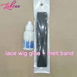 Lace Glue With Melting Band For Lace Wigs 2Pcs Kit Wig Glue Waterproof Super Hold Hair Glue Adhesives For Weave + Lace Melt Band