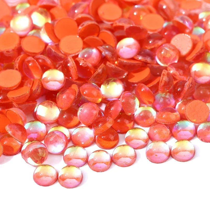 1440pcs SS6 Glass Charm Mini Mermaid Beads FlatBack Half Round Rhinestones Nail Art Decorations Crystal Gems Glitter Accessory