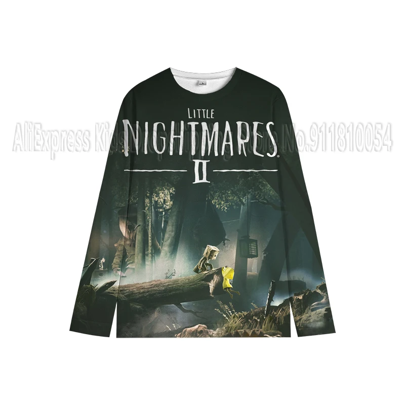 Little Nightmares 2 أطفال طفل الفتيات البلوز عيد الميلاد زي الخريف لطيف سانتا القوس طباعة طويلة الأكمام طاقم الرقبة البلوز القمم