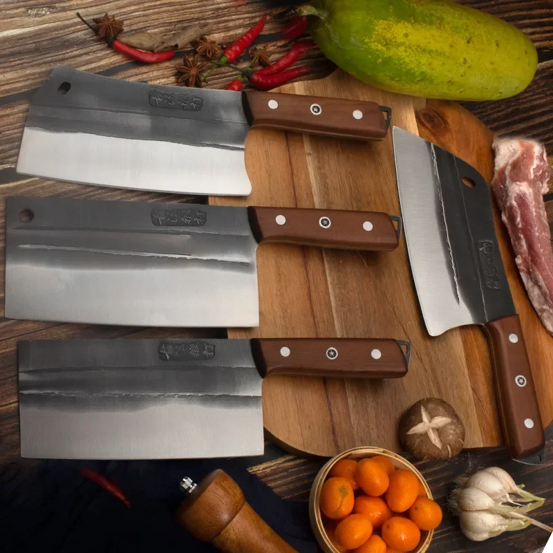 

High Hardness Chinese Kitchen Knife 4Cr14mov Cleaver Butcher Knife Chopping Slicing Knifes Handmade Forging Blade Knives