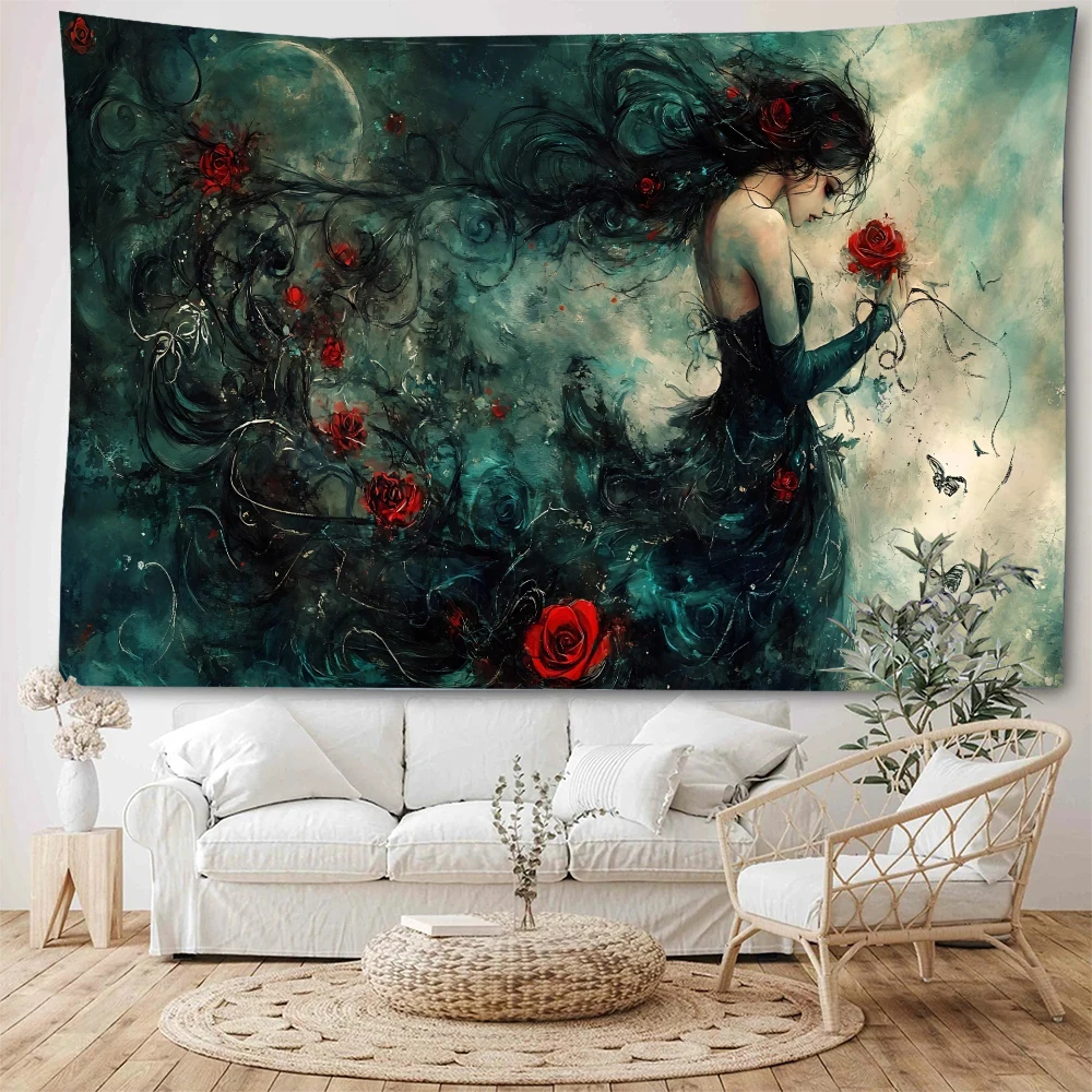 

Illusion myth female characters illustration background decoration tapestry home background decoration tapestry