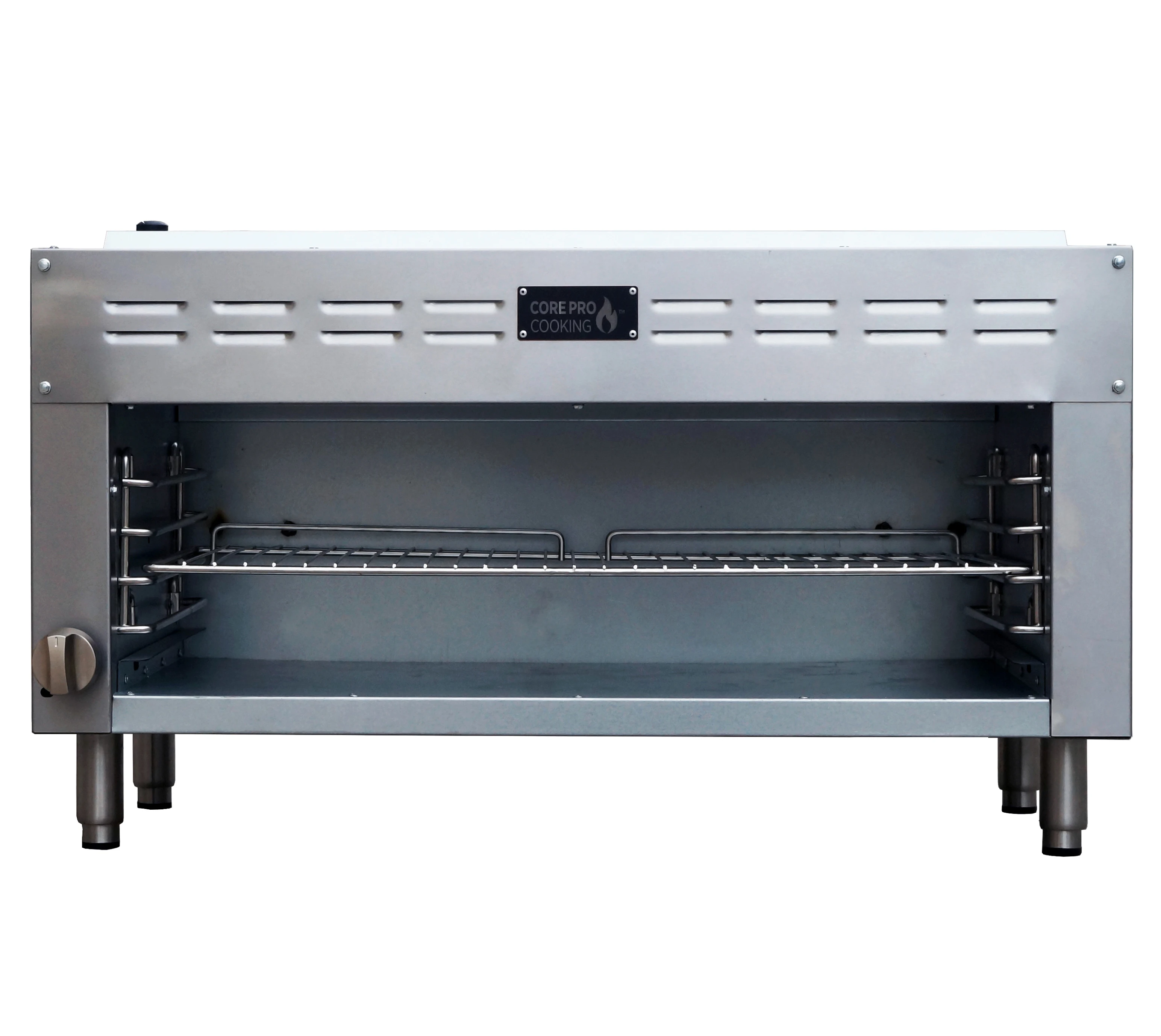 Cabinet top gas cheese melter infrared