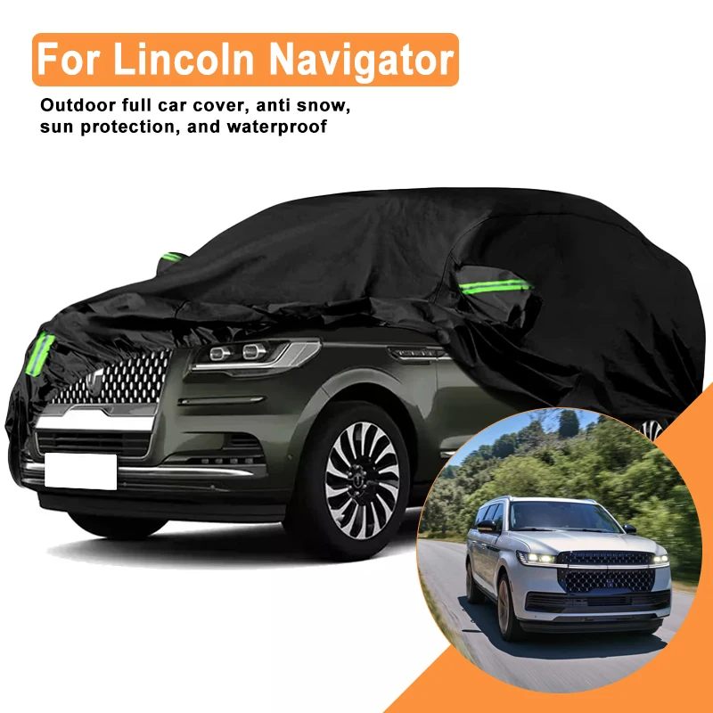 

Full Car Cover for Lincoln Navigator Outdoor Use - Waterproof Snowproof Sunshade, Winter & Summer Auto Protection Accessories