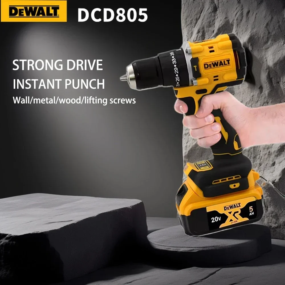 

DeWalt DCD805 brushless cordless impact drill 1/2 Rechargeable variable speed power supply 20V power tool battery