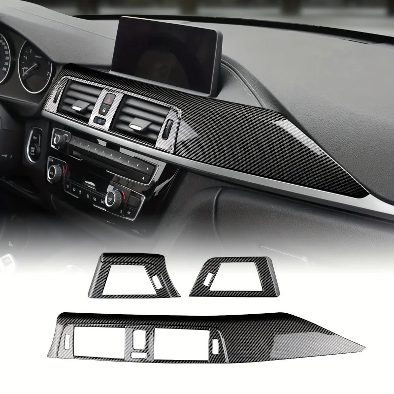 

ApplicableBMWDashboard panel air vent cover，ABS Carbon fiber style car center console front dashboard air vent cover is suitable