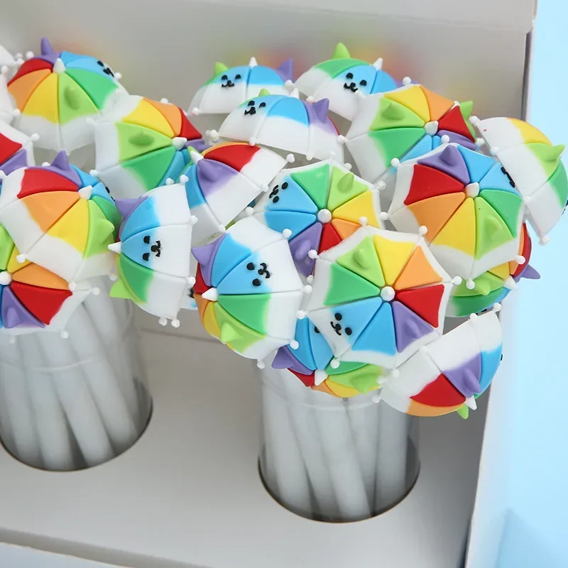 

36PCS Cute Umbrella Styling Stationery Pen Cute Japanese Student Neutral Pen Office Writing Stationery Pen