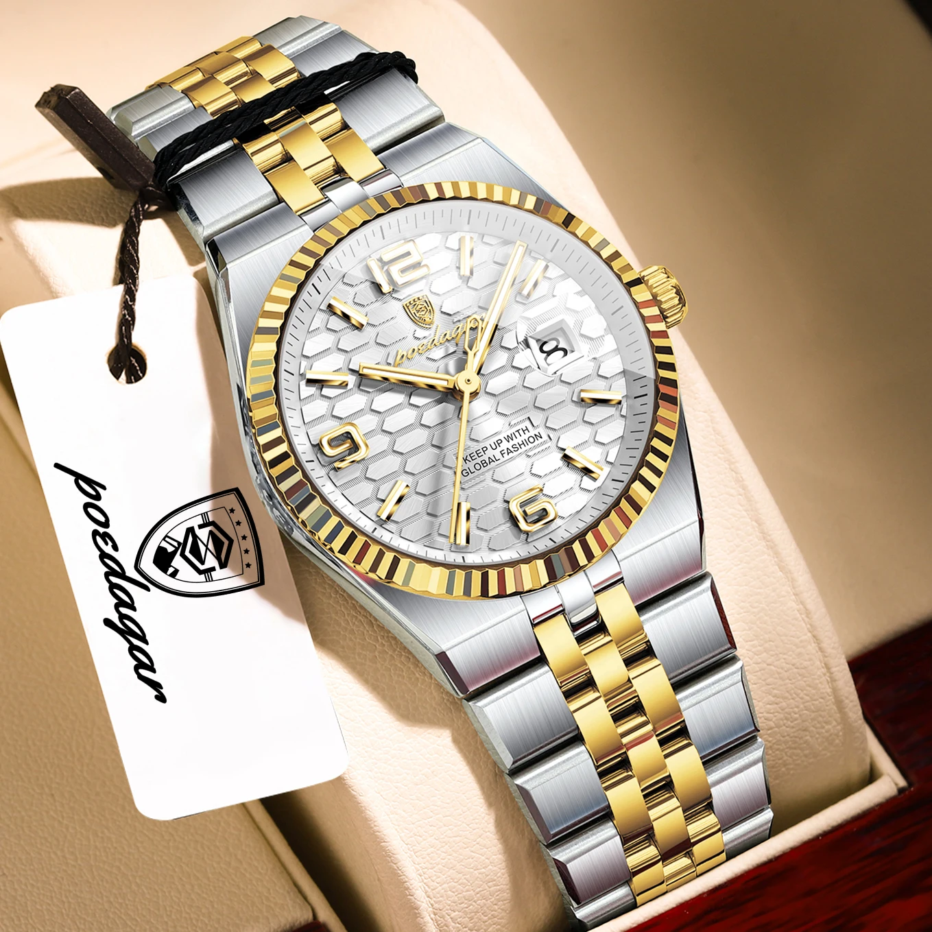 

POEDAGAR Fashion Casual Women's Wristwatch Waterproof Stainless Steel Luminous Ladies Watch Date Quartz Luxury Watches For Woman
