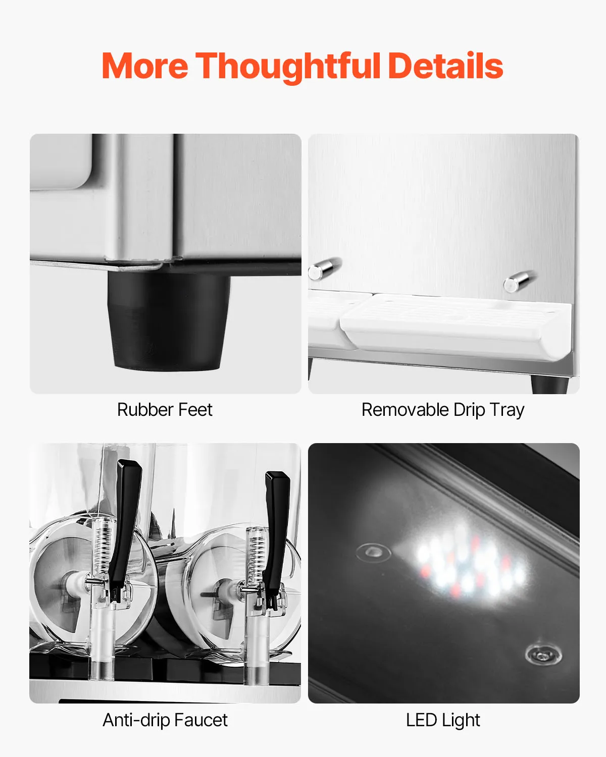 SucceBuy Commercial Slushy Machine Frozen Drink Machine 96 Cups Stainless Steel Margarita Smoothie Slushie Maker for Home Party