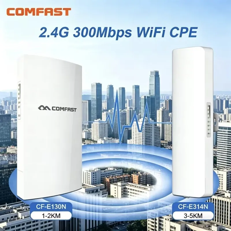 

COMFAST 300 Мбит/с Outdoor CPE Bridge Точка доступа 2,4 ГГц 1 км-5 км Удлинитель дальнего действия WiFi Ретранслятор Маршрутизатор AP Wi-Fi Bridge p to p