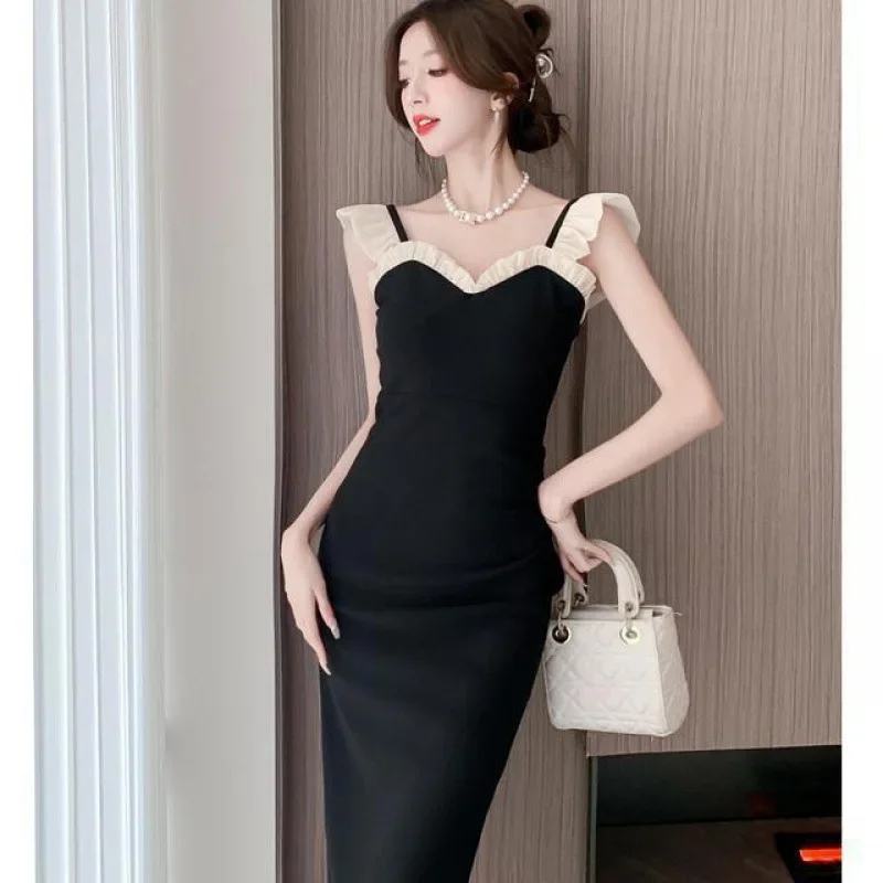 6618New Women's Fashion Sexy Little Black Dress