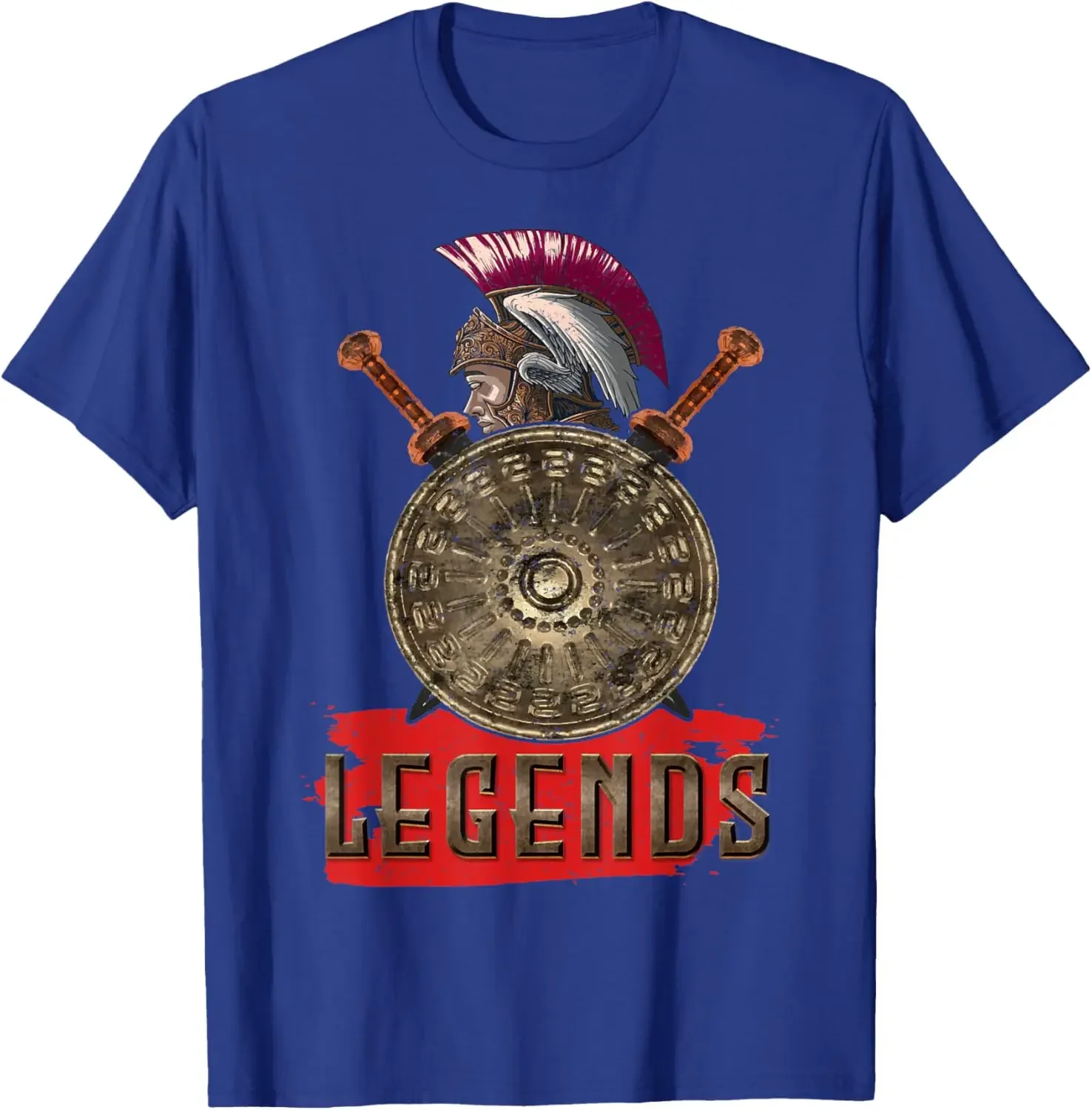Ancient Greece Spartan Shield and Helmet Sparta Legends T-Shirt 100% Cotton O-Neck Short Sleeve Summer Casual Mens T-shirt