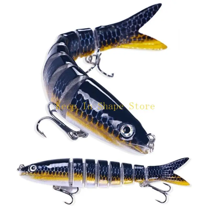 U1JC Multiple Section Artificial Fishing Baits Jointed Swimbait Crankbait Fishhooks