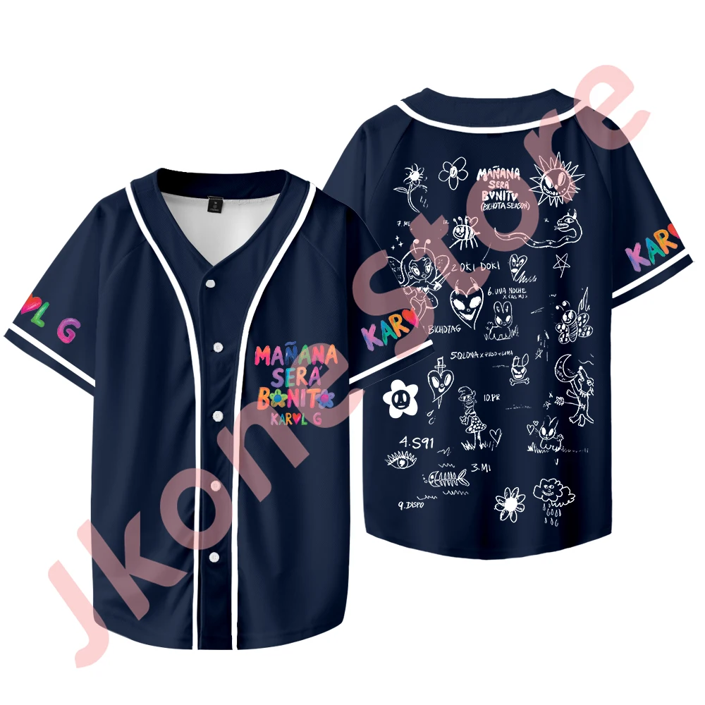 Karol G Bichota Season Merch Baseball Jacket Summer Women Men Fashion Casual Short Sleeve T-shirts