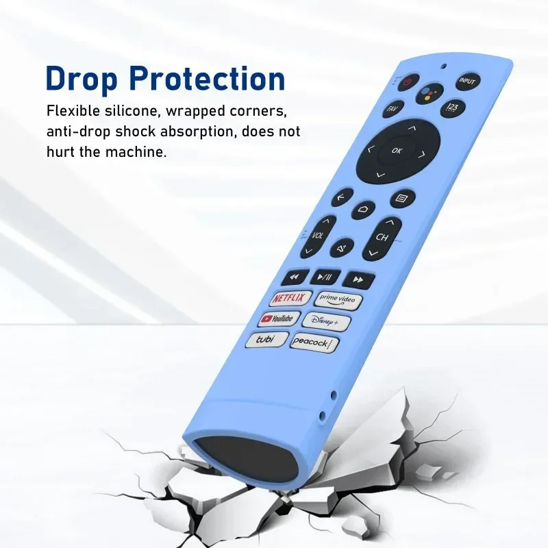 Silicone Shell for Hisense ERF3F80H ZDB1210320 Remote Control Smart TV Remote Sleeve Dustproof Protective Cover Replacement Case