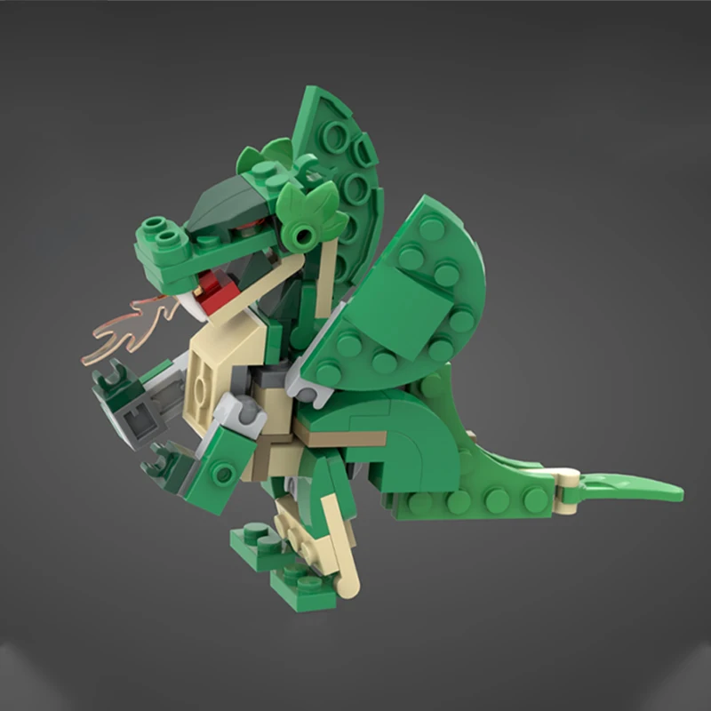 

81 шт. MOC Wyvern в классическое преобразование дракона, модульная средневековая модель дракона, набор строительных блоков «сделай сам», подарок на день рождения для детей