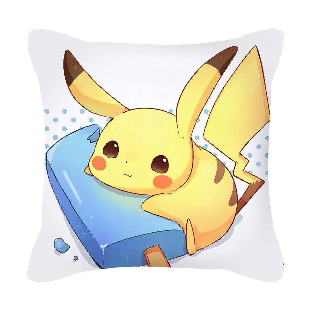 Pokemon Pikachu Gabby's Dollhouse Decorative Pillowcase Decor 40x40 Cover for Pillow Covers Decorative Luxury Christmas Supplies