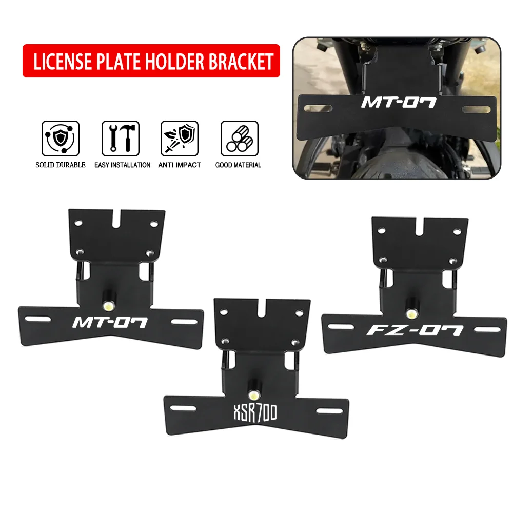 

FOR YAMAHA MT-07/MT07 2021-2022-2023-2024 Motorcycle Rear License Plate Holder Bracket Tail Tidy Fender Eliminator Metals mt07