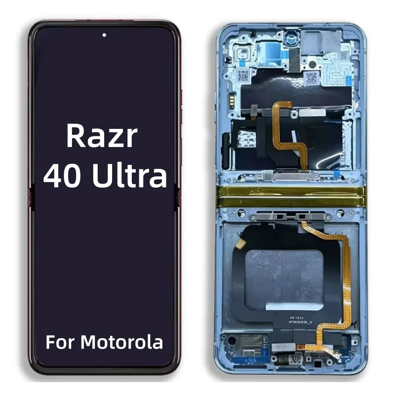 AMOLED For Motorola Razr 40 Ultra Main Internal Screen LCD Display Assembly With Frame