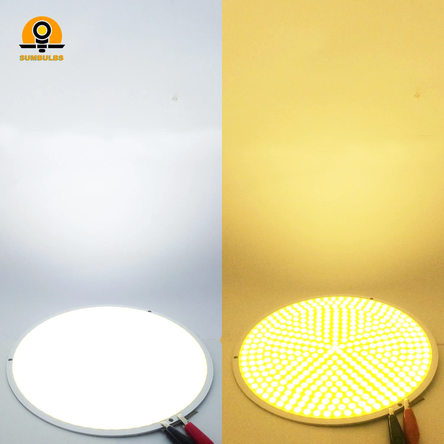 Imagem -05 - Sumbulbs-fonte de Luz Circular Super Brilhante Led Cob Lâmpada Led Redonda Branco Quente e Frio Lâmpada ao ar Livre Faça Você Mesmo dc 12v 100w 160 mm