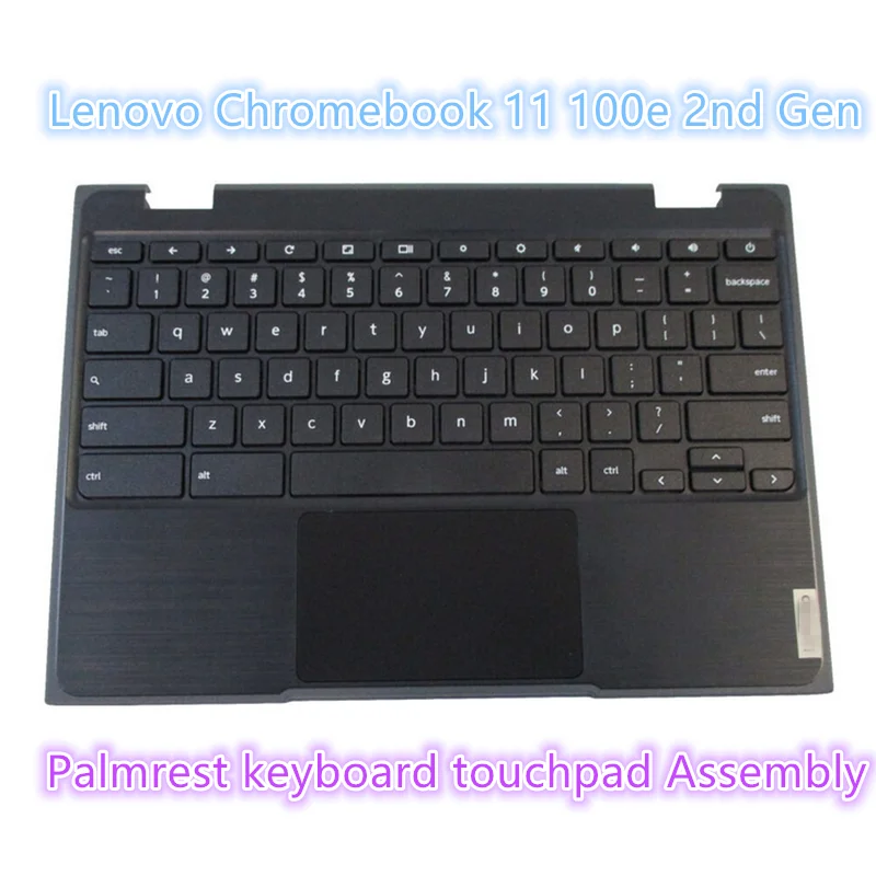 

Laptop Palmrest Upper Case with US Keyboard and Touchpad Assembly for Lenovo Chromebook 11 100e 2nd Gen AST 82CD 5CB0Z21474