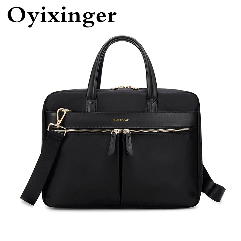 OYIXINGER Women\'s Briefcase Business Tote Messenger Bags For Female A4 Document Storage 13.3-15.6 Inch Laptop Bag For Macbook Hp