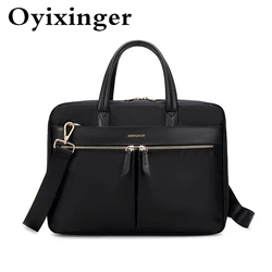 OYIXINGER-maletín de negocios para mujer, bolsas de mensajero para almacenamiento de documentos A4, bolso para portátil de 13,3-15,6 pulgadas para Macbook Hp