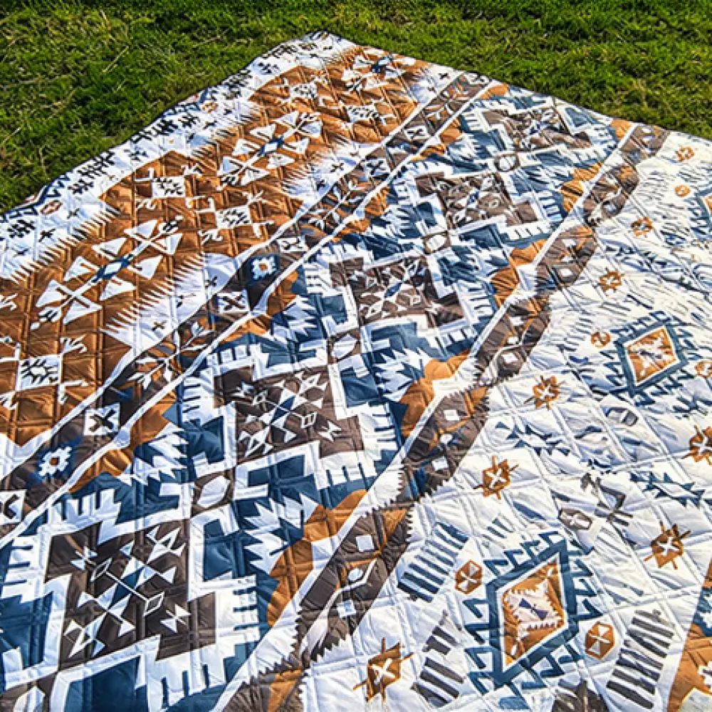 Durable Ultrasonic Picnic Pad 3x4m Waterproof Camping Blanket Bohemian Design Moisture Proof Mat Outdoor Accessories For Travel