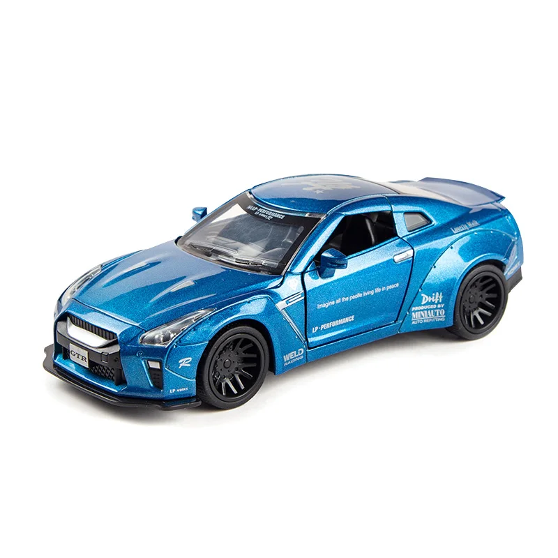 1:32 Nissan Skyline Ares GTR R34 R35 Alloy Sports Car Model Diecast Metal Toy Vehicles Car Model Simulation Collection Gift