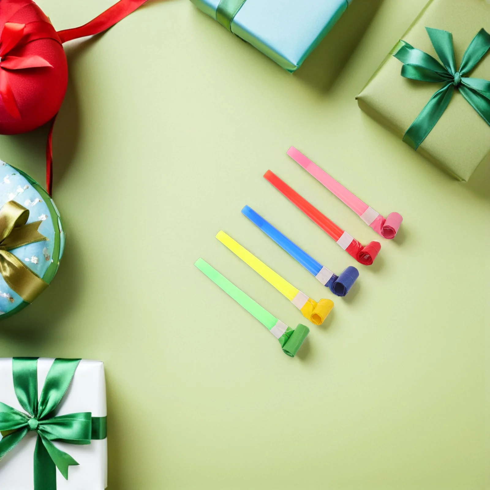 

50pcs Party Blowers Noisemakers Multicolored Plastic Noise Making Whistles For Birthday Graduation Celebration Party Bag Fillers