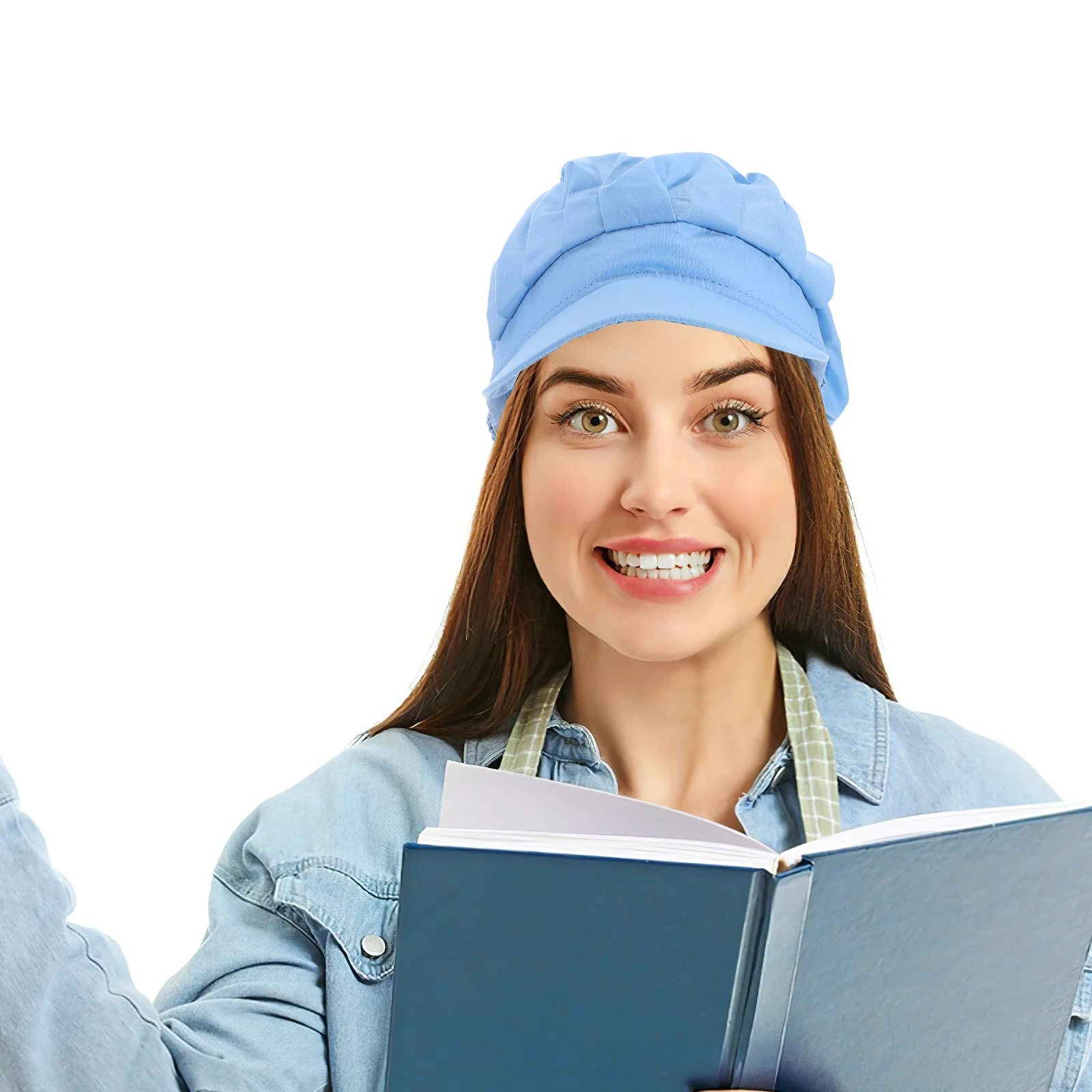 หมวกเชฟ 2 ชิ้น หมวกทำอาหารสำหรับร้านอาหาร งานจัดเลี้ยง ป้องกันฝุ่น ผ้าโพลีเอสเตอร์ผสมคอตตอน หมวกทำงาน ยืดหยุ่นได้ เหมาะสำหรับทุกเพศ